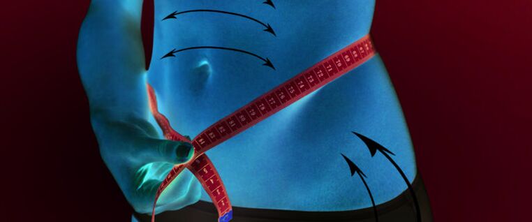 Subcutaneous fat on abdomen and sides reduced after one week of weight loss