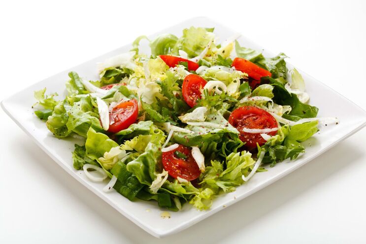 Slimming vegetable salad 5 kg per week