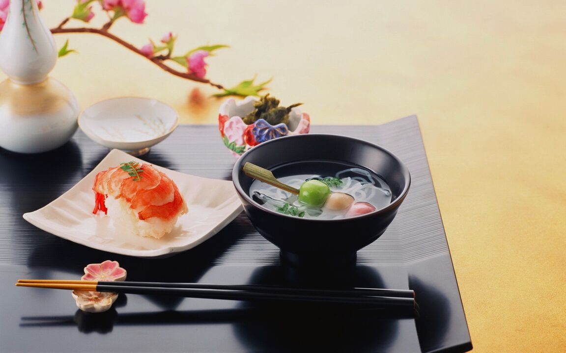 Dishes of the Japanese diet