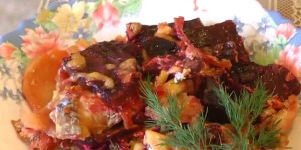 Baked Cod Fillets with Beets for the Dukan Diet